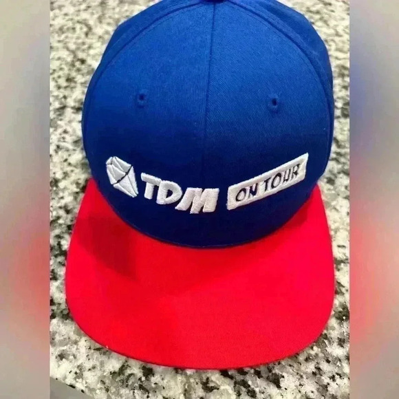 Dan TDM on Tour Red / Blue Snapback Baseball Cap Hat The Diamond Minecart - Picture 1 of 3